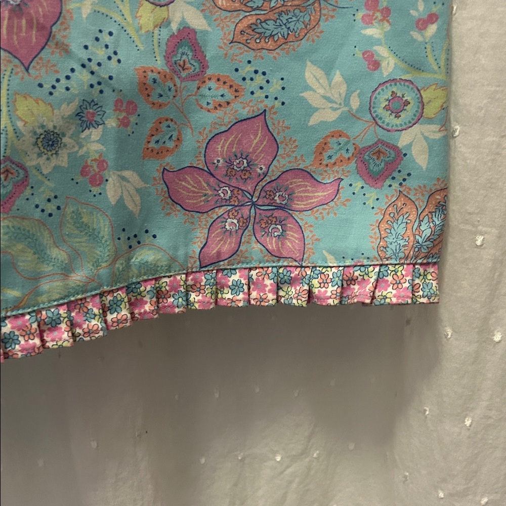 Hanna Andersson Dress Women’s 8 Blue/Pink Floral Midi Cottagecore Paisley - Picture 5 of 16
